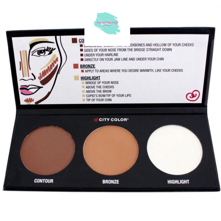 [Mã giảm giá mỹ phẩm chính hãng] Phấn tạo khối City Color Contour Palette