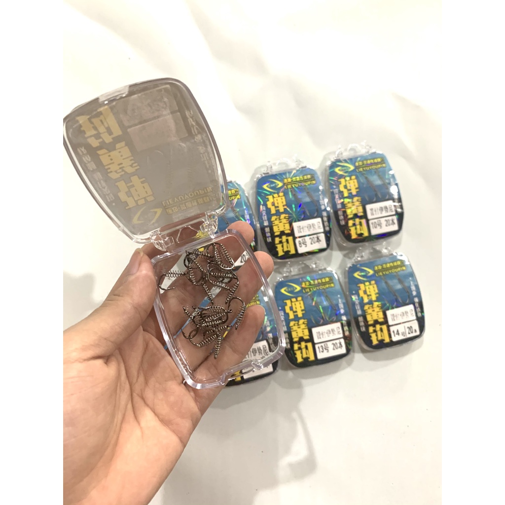 Lưỡi Câu Cá Chép Ngạnh Bạc Lò Xo Siêu Bén Chuyên Dụng Câu Cá Chép Cá Mè LC12