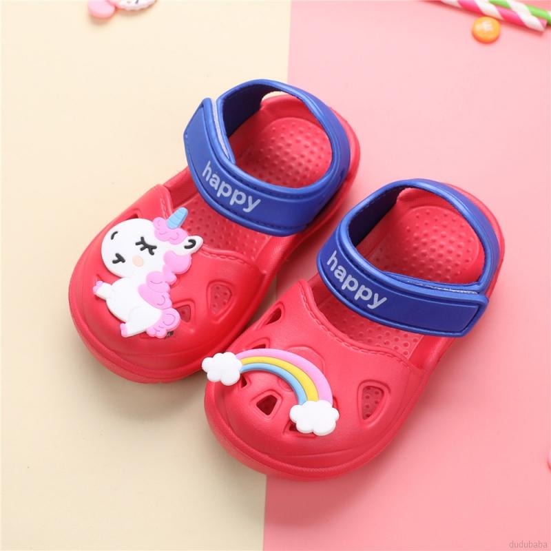 Sandal Đế Mềm Thoáng Khí Họa Tiết Cầu Vồng Dễ Thương Thời Trang Mùa Hè Cho Bé Từ 1-6 Tuổi