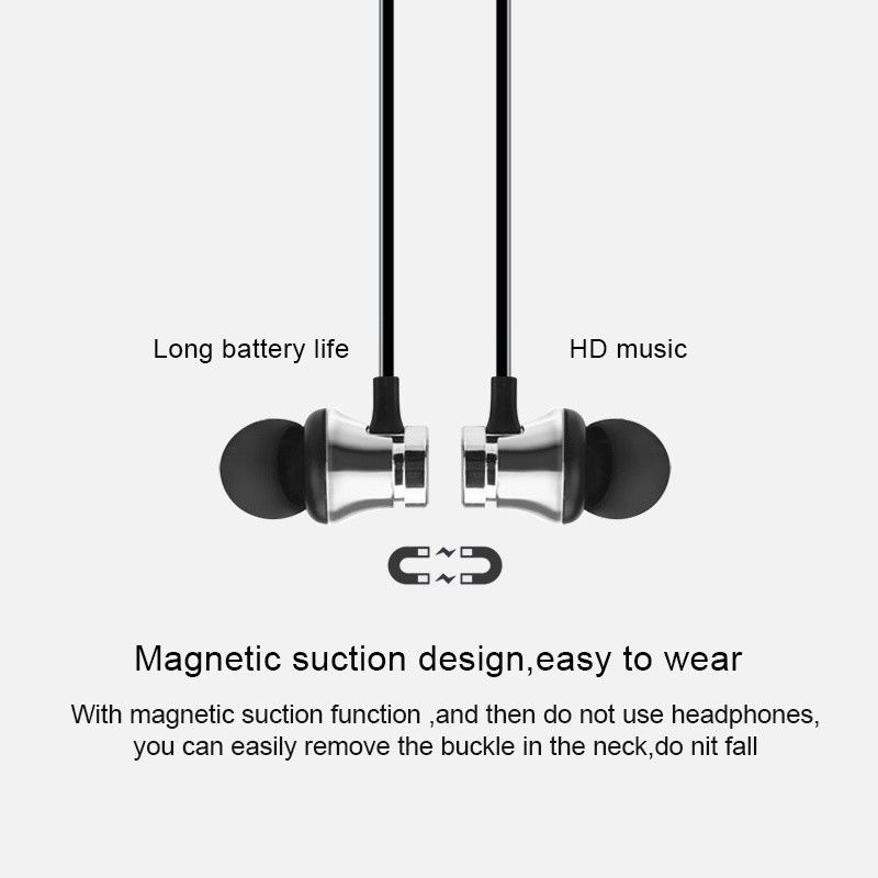 Bộ Tai Nghe Nhét Tai Không Dây XT11 Bluetooth Có Nam Châm Đeo Cổ Kèm Mic Chuyên Dụng Chơi Thể Thao
