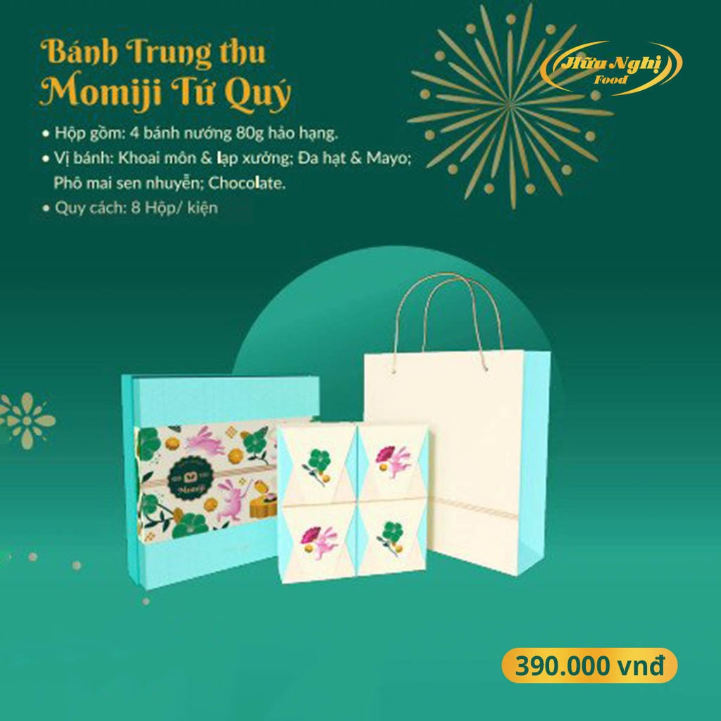Bánh Trung Thu Hữu Nghị - Momiji Tứ Quý (HN.BDB8)