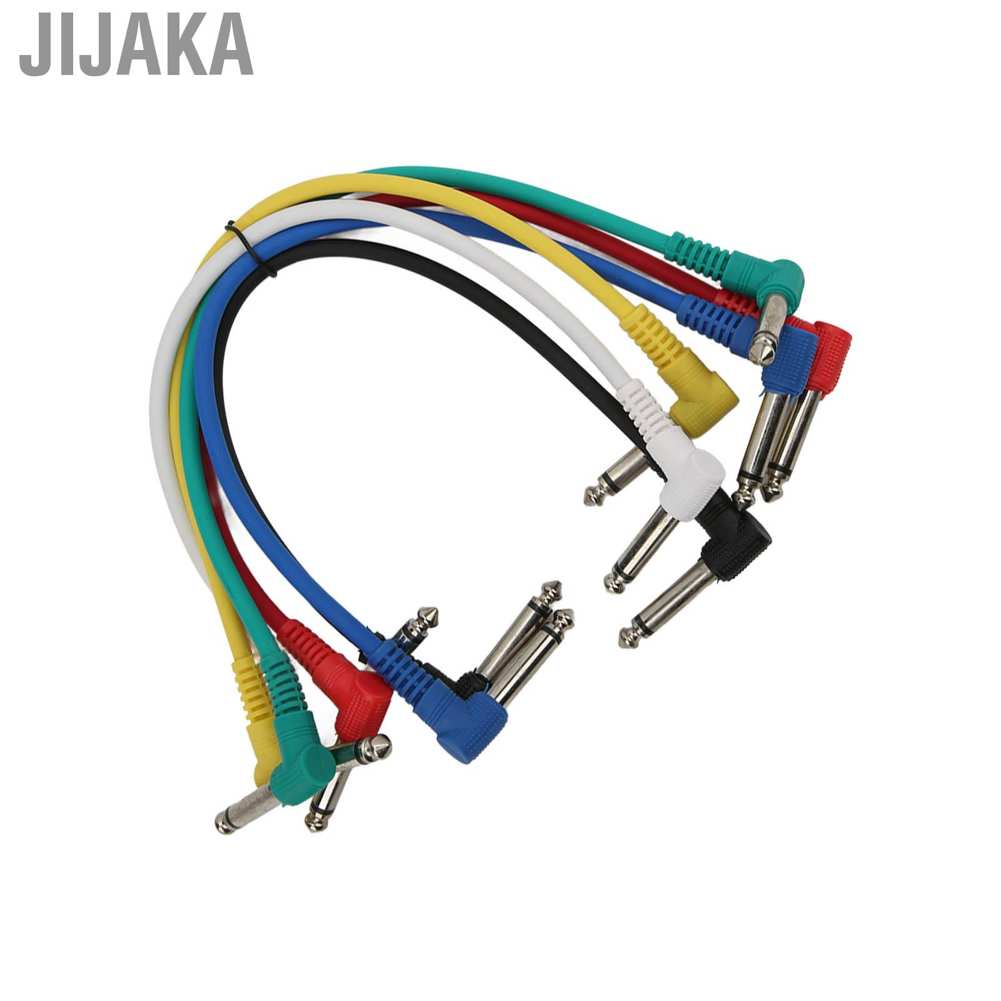 Jijaka 6 cáp hiệu ứng di động đầy màu sắc che chắn điện Guitar Pedal Patch Cord