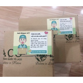 [SIZE LỚN] 100 Tem dán cảm ơn shipper