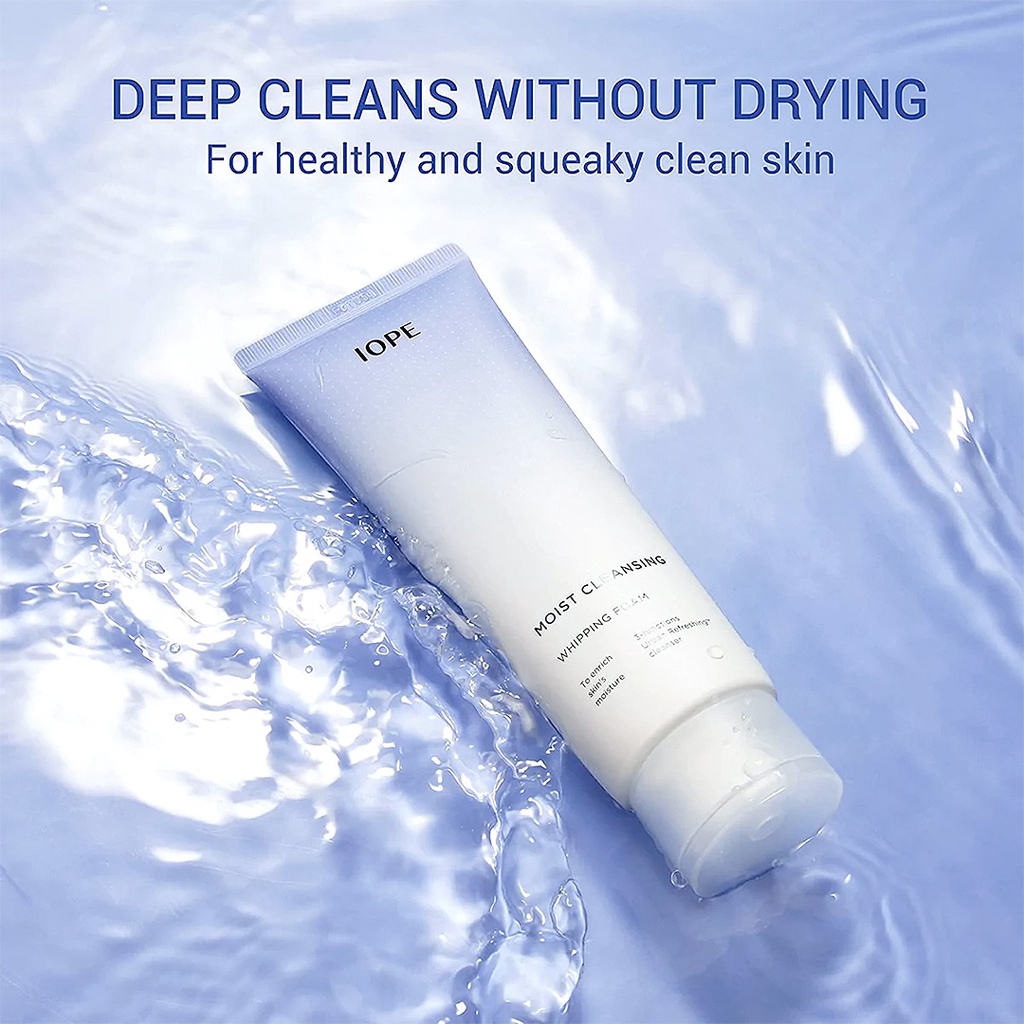 IOPE Moist Cleansing Whipping Foam / Cleansing Oil - To Enrich Skin's Moisture, 3-Functions Urban Refreshing™ Cleanser