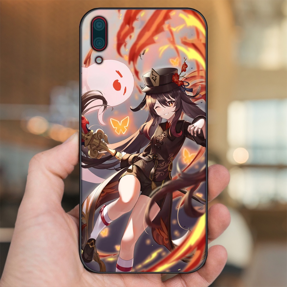 Ốp lưng Huawei Y7 Pro 2019 viền đen in hình Hutao Genshin Impact