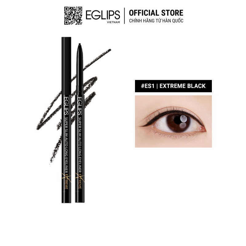 Kẻ mắt Eglips Super Slim Auto Long Eyeliner EXTREME EDITION (Phiên bản mới đầu siêu nhỏ) 0.05g #ES1