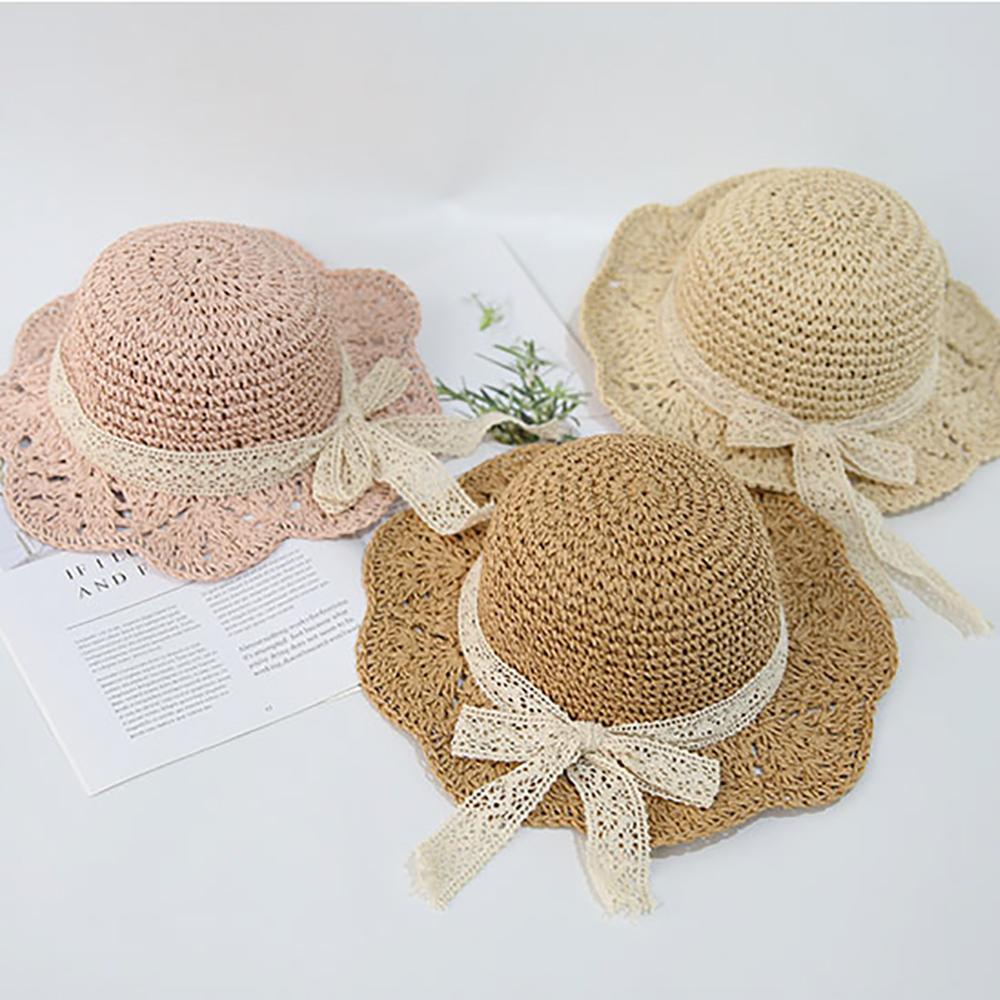 Nón Bucket Phối Ren Hoa Đáng Yêu Cho Bé Gái