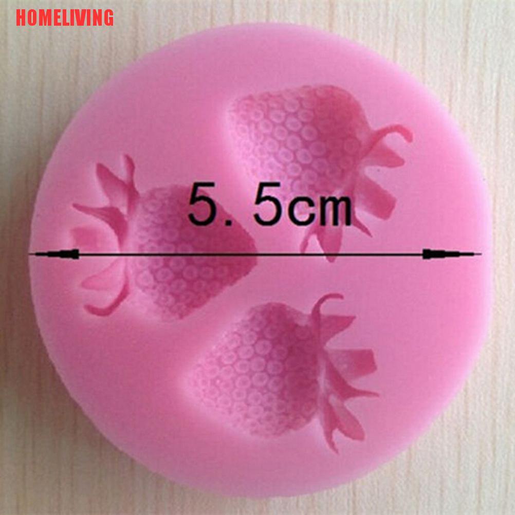 Khuôn Silicone Làm Bánh Kẹo / Xà Phòng Hình Quả Dâu Tây