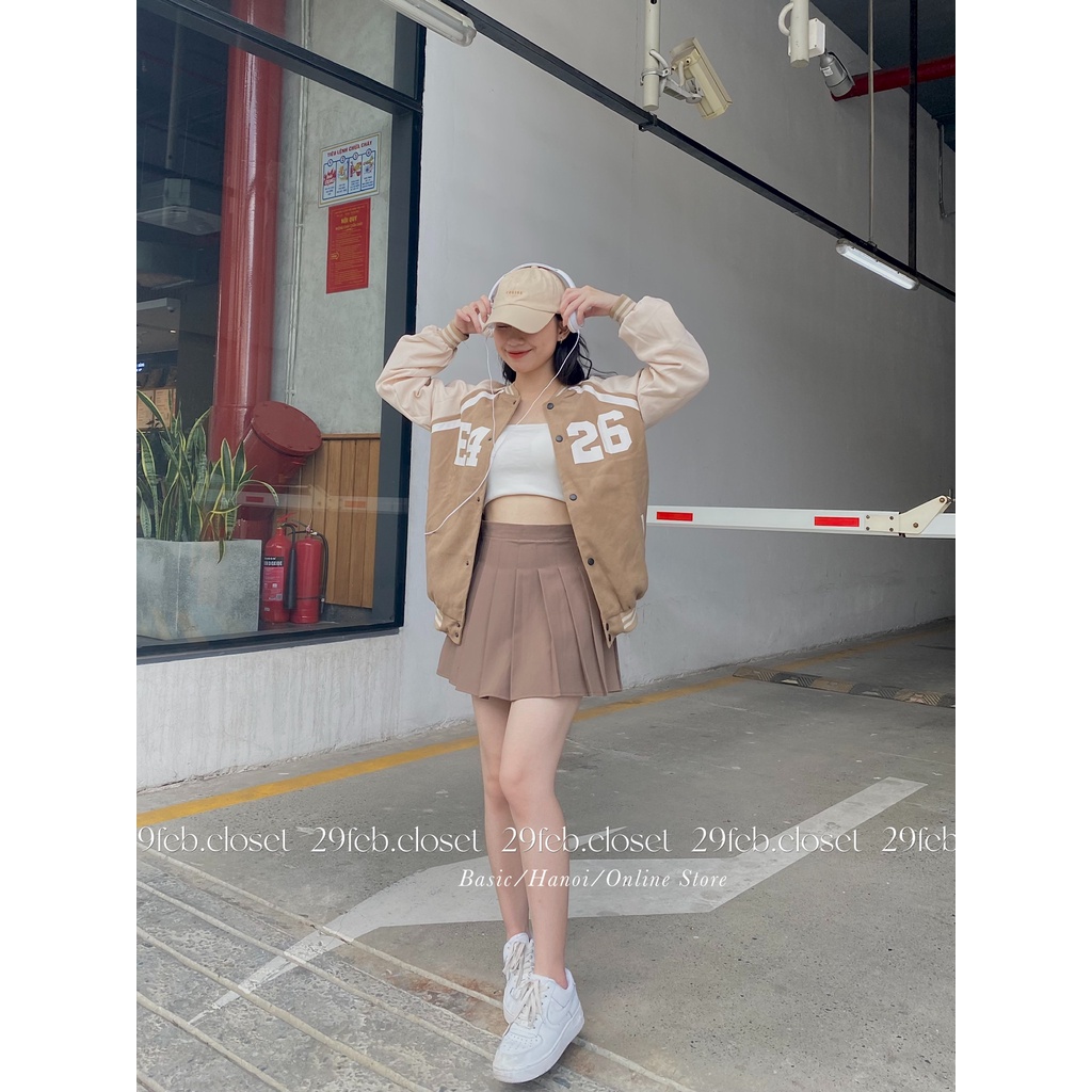 [Ảnh thật/Video] Áo khoác bomber nhung tăm 2 lớp E426 - 29feb.closet - A74