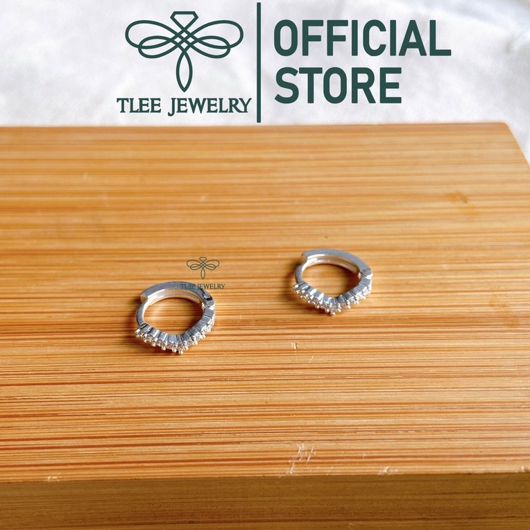 Khuyên tai bạc nữ TLEE tròn phong cách cá tính mix theo set phong cách Hàn Quốc TleeJewelry B0109