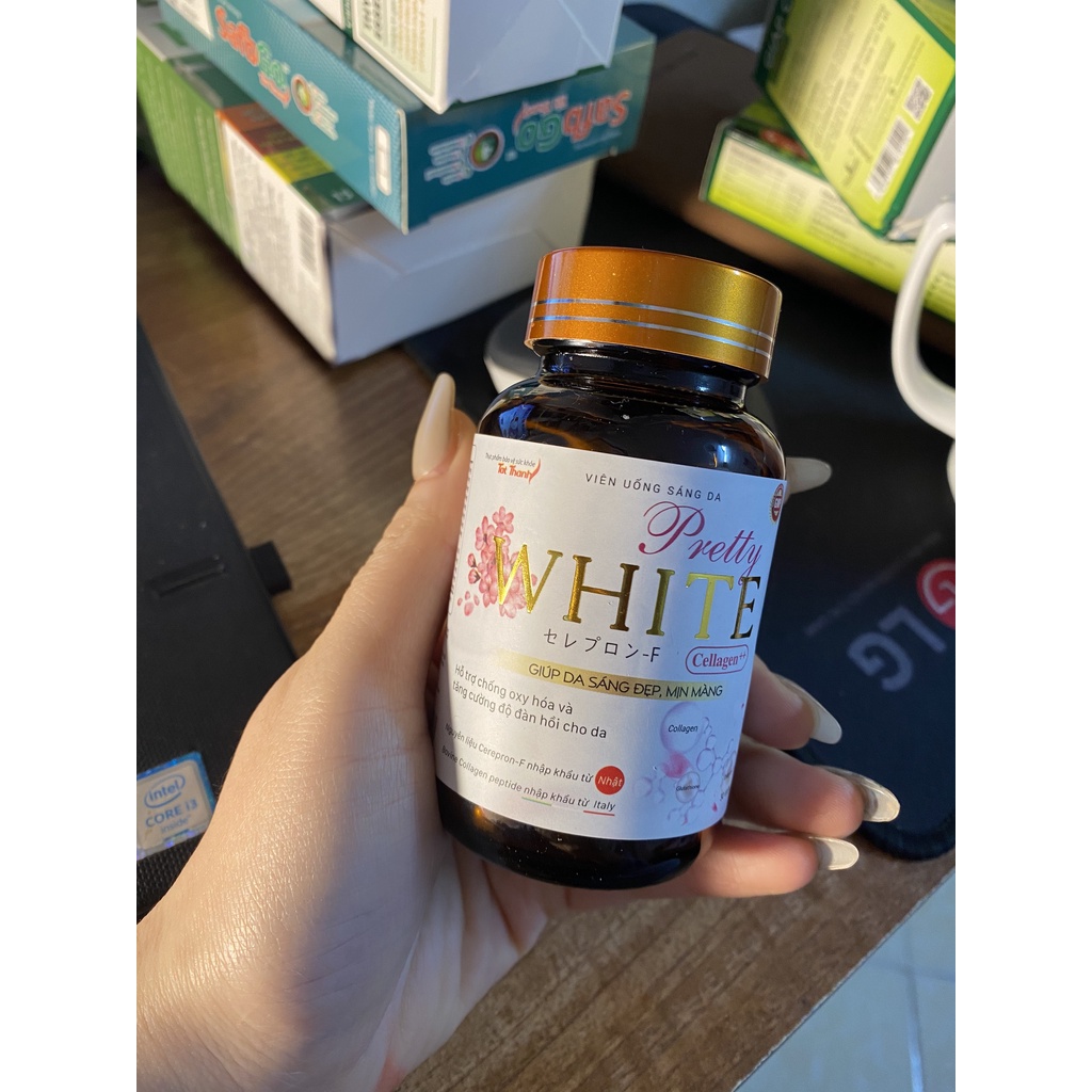 Viên uống Sáng, đẹp mịn màng da Pretty White Cellagen++