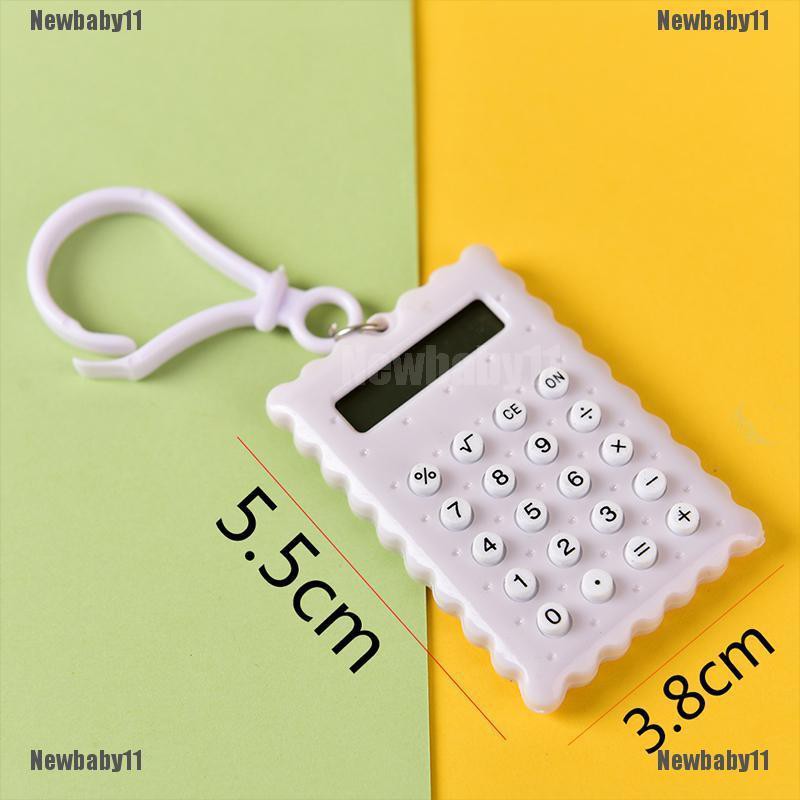 Móc Khóa Máy Tính Điện Tử Mini 8 Chữ Số Bằng Nhựa Màu Sắc Ngẫu Nhiên
