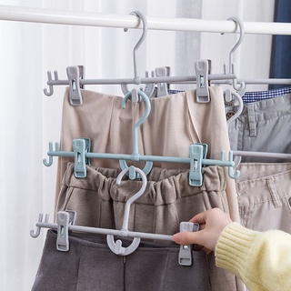 Móc Kẹp Quần Áo Bằng Nhựa Nhiều Tầng Có Kẹp Giữ Tiện Dụng