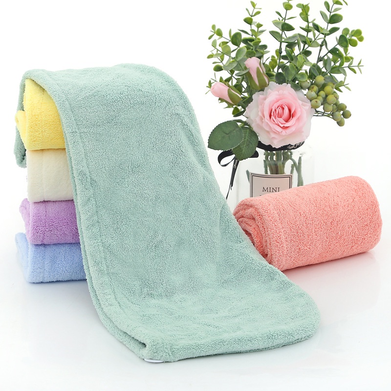 Khăn quấn ủ tóc lau khô siêu tốc loại dày 2 lớp HAKY025, khăn lau tóc gội đầu lông cừu mềm siêu thấm giúp tóc mau khô