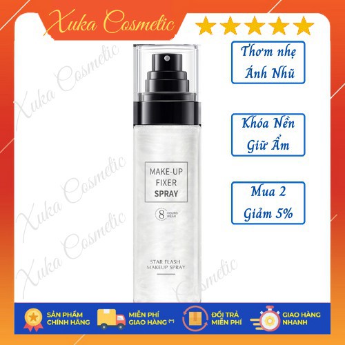 Xịt Khóa Nền 💕Freeship💕 Xịt Nhũ Khóa Trang Điểm Star Flash Make Up Spray 8 Hours Wear Không Gây Bết Dính