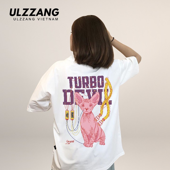[M&atilde; FAMALLT5 giảm 15% đơn 150k] &Aacute;o thun tay lỡ ULZZANG cotton d&aacute;ng unisex, &aacute;o form rộng in h&igrave;nh m&egrave;o sphynx