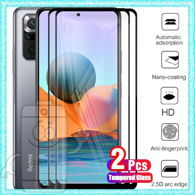 Set 2 Kính Cường Lực Toàn Màn Hình Chuyên Dụng Cho Xiaomi Redmi Note 10 Pro Kèm Phụ Kiện