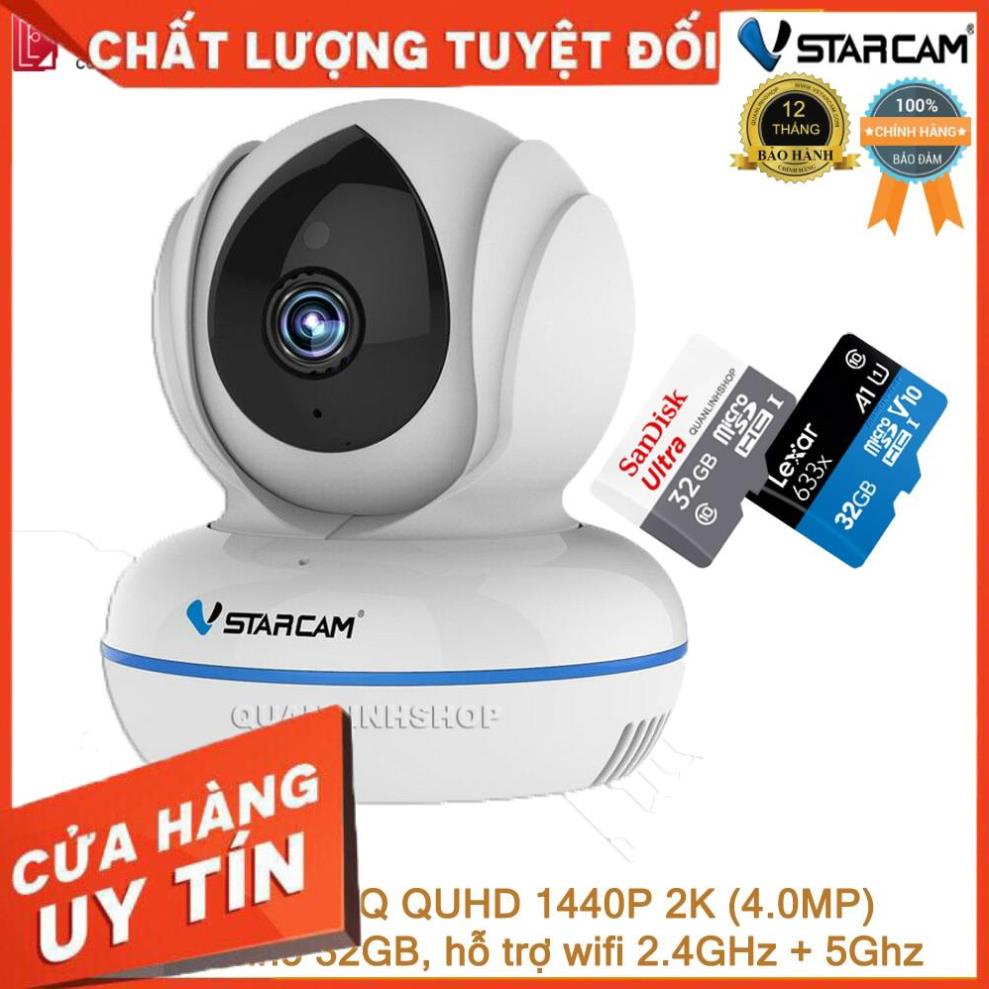 (giá khai trương) Camera giám sát IP Wifi hồng ngoại ban đêm Vstarcam C22Q QUHD 1440P 4MP kèm thẻ 32GB