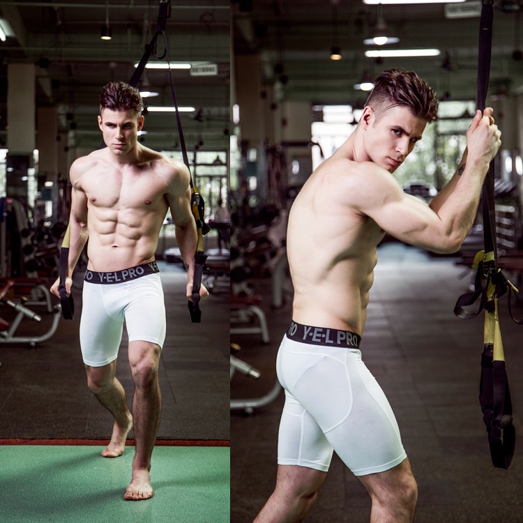 Queshark Quần Short Nén Nhanh Khô Chuyên Dụng Cho Nam Chạy Bộ Thể Thao