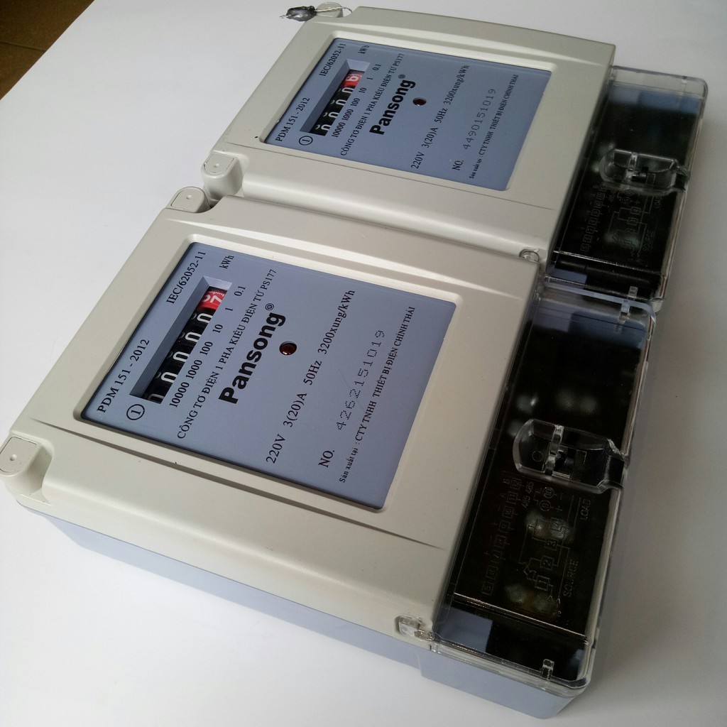 10 Công Tơ Điện  PANSONG 1 Pha 2 Dây Kiểu Điện Tử PS177-3A