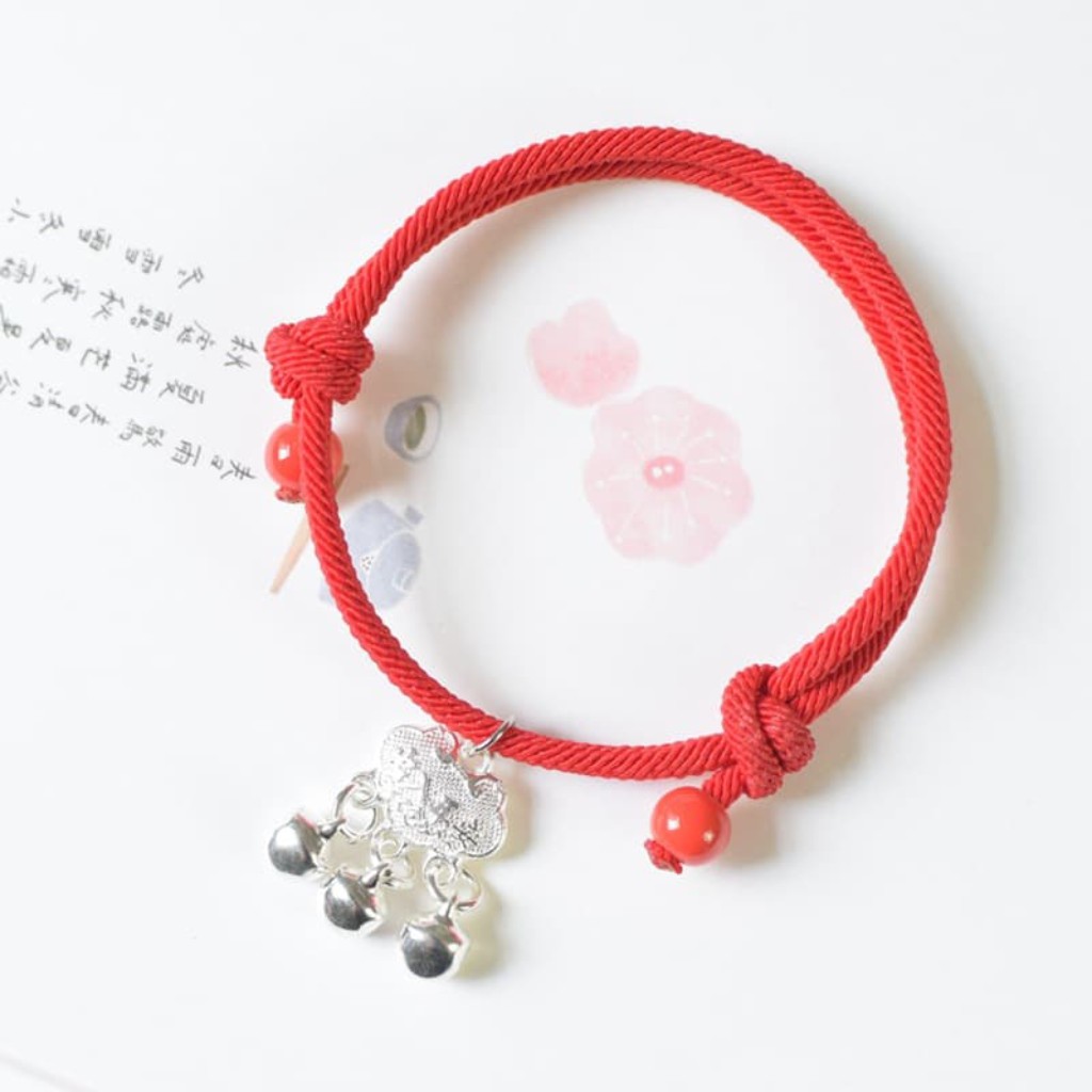 [SHOPEE TRỢ GIÁ] Vòng tay chỉ đỏ may mắn, bình an có lục lạc cute