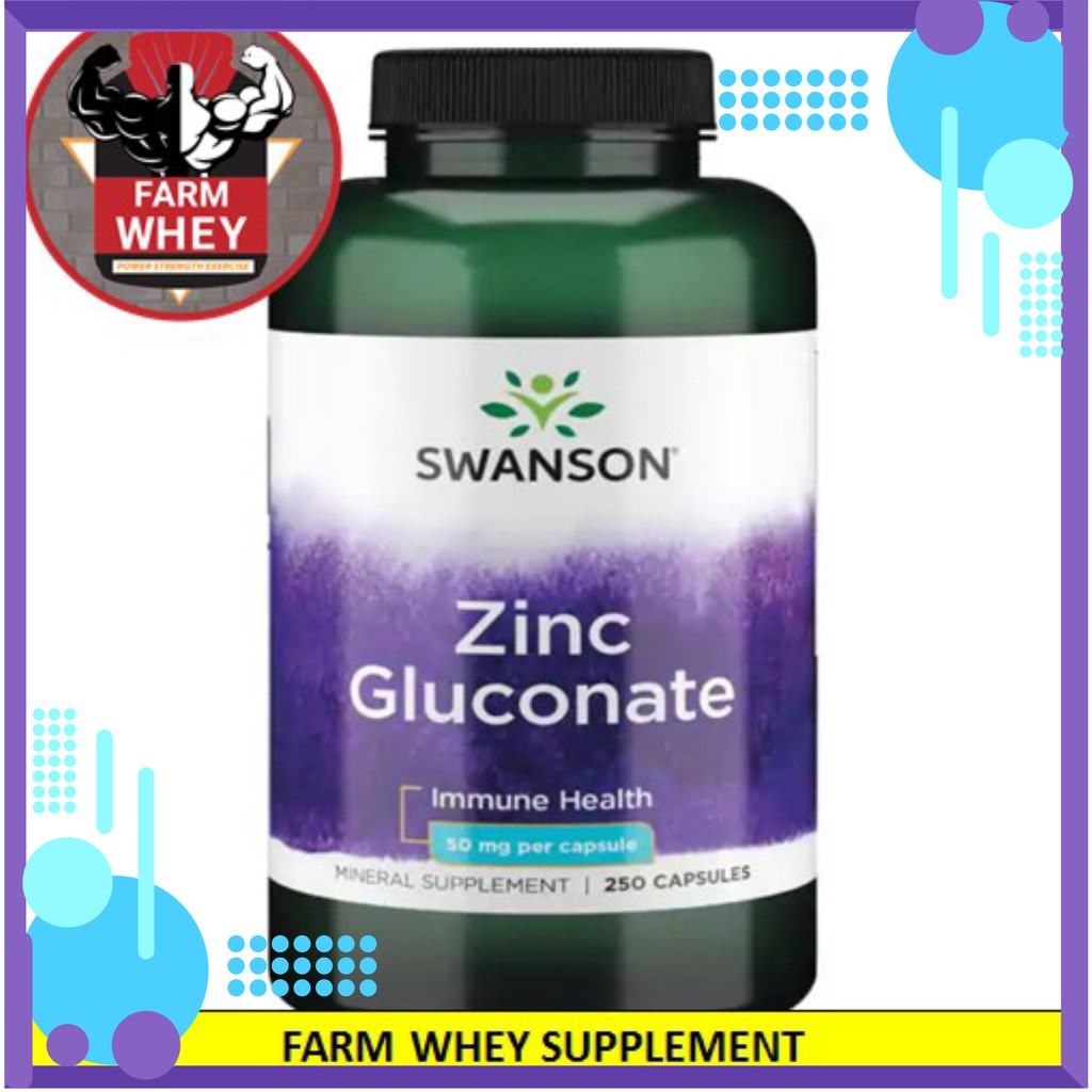 (FARM WHEY SHOP) (SWANSON) Viên Bổ Sung Kẽm Zinc Swanson 50mg | Thế Giới Skin Care