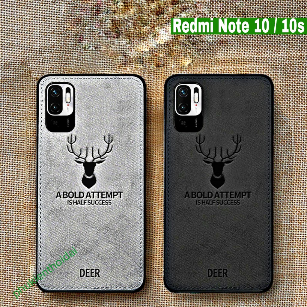 Ốp lưng Redmi Note 5 / 5 Pro / Note 10 / 10s Vải Deer HƯƠU cao cấp thời trang cao cấp