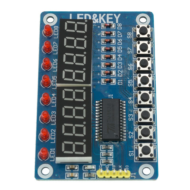 Mô Đun TM1638 Chìa Khóa Cho AVR Arduino Kỹ Thuật Số Ống Đèn LED 8-Bit