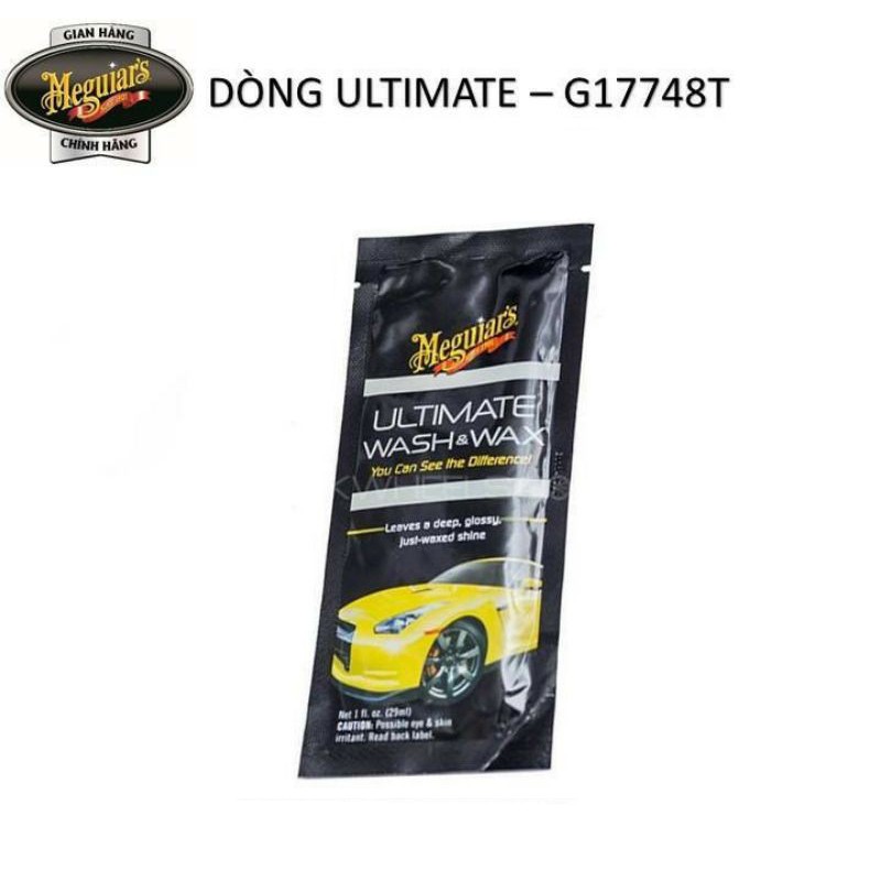 [Mẫu dùng thử] Meguiar's Xà phòng rửa xe có chất tạo bóng dòng Ultimate - Ultimate Wash &amp; Wax, G17748T