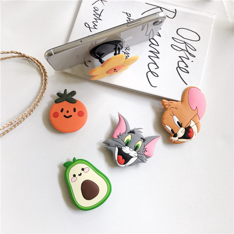 Giá Đỡ Điện Thoại Bằng Silicon Họa Tiết Hoạt Hình Dễ Thương Thời Trang