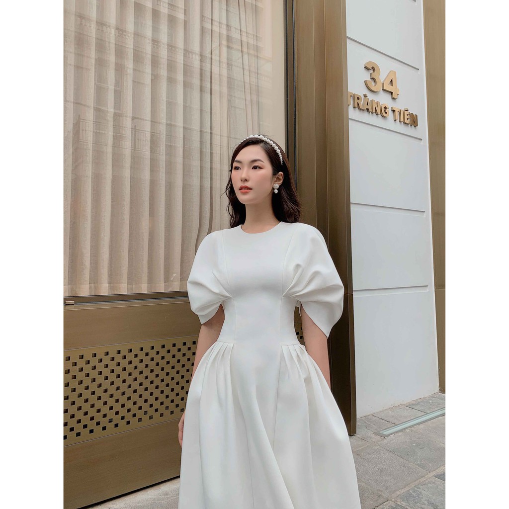 ☀️ Váy trắng nữ ☀️[HÀNG THIẾT KẾ Flane] tay phồng, váy dự tiệc cho quý cô hàng thiết kế | BigBuy360 - bigbuy360.vn