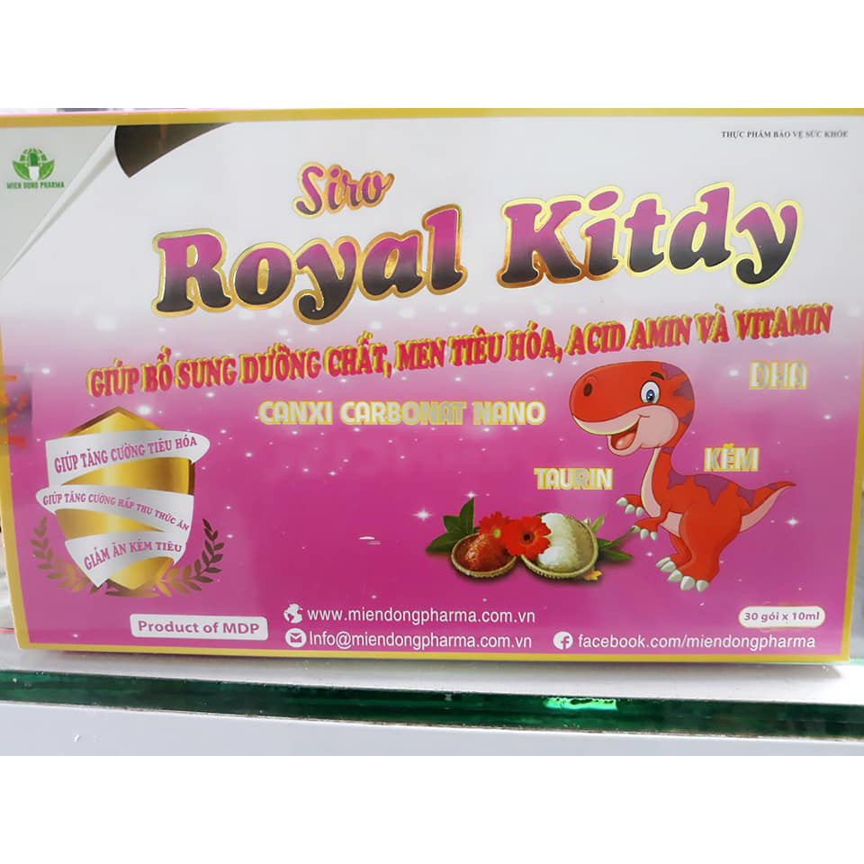 Siro ROYAL KITDY bổ sung dưỡng chất,men tiêu hóa,acid amin và vitamin( Hộp 30 gói)