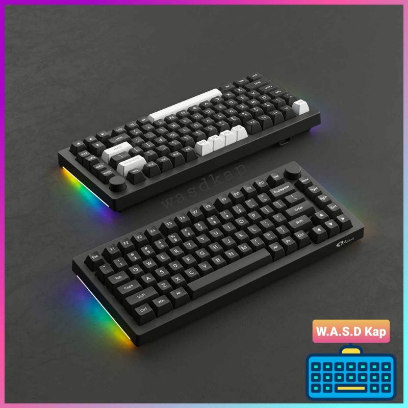 Bộ nút bàn phím | Bộ keycap Akko SAL White on Black | Akko SAL WOB