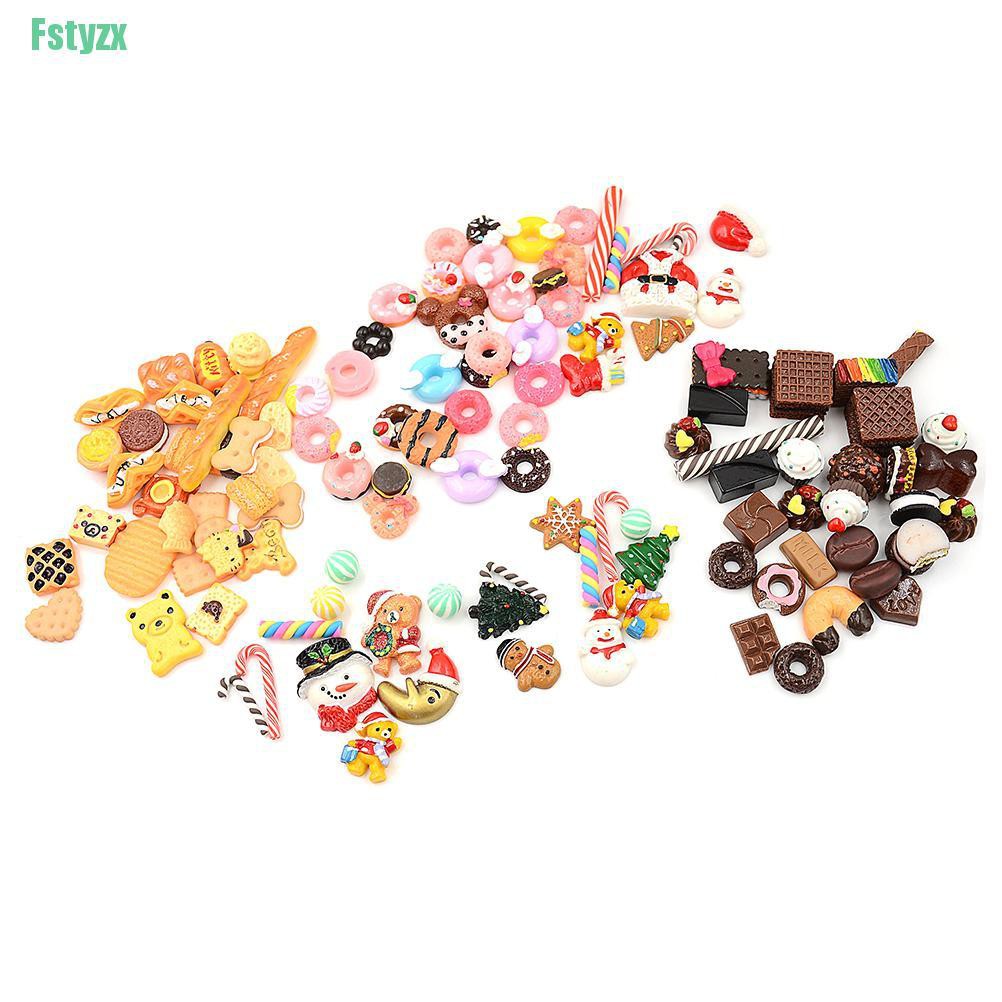 fstyzx 30Pcs 1:12 Dollhouse Miniature Food Home Craft Ornament Doll Dessert Kids Toy