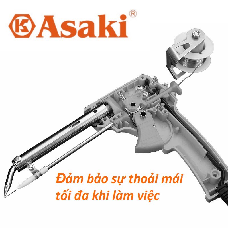 Mỏ Hàn Tự Động Đẩy Thiếc Asaki AK-9095 220VAC 60W