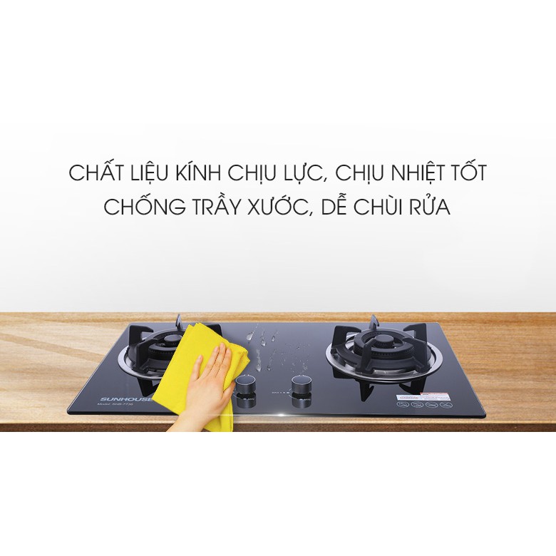 Bếp gas âm Sunhouse SHB7736 HÀNG TRƯNG BÀY mới 98-99% chính hãng BẢO HÀNH 2 NĂM