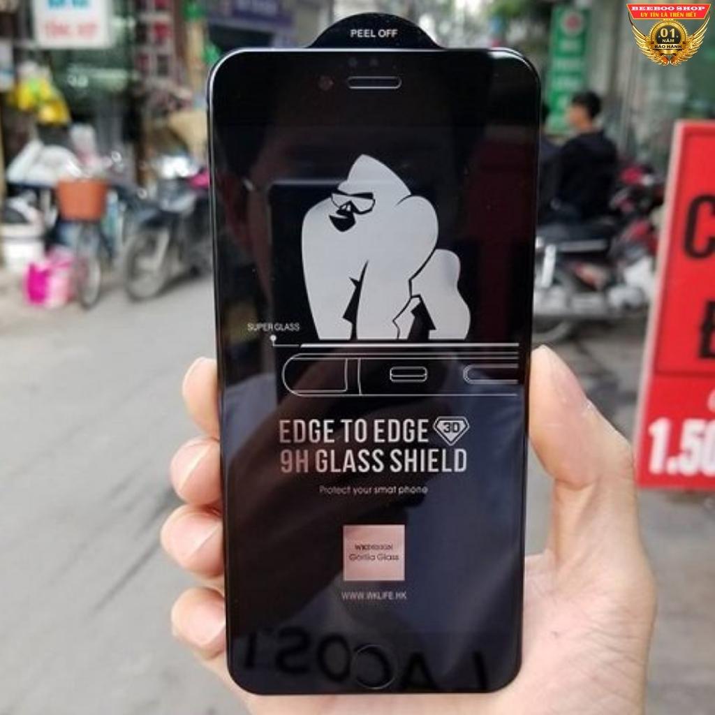 Cường lực kingkong iphone 13 Pro Max 12 Pro Max 11 Pro Max Xs Max X Xr 7 Plus 8 Plus - Full màn hình WK 3D bóng
