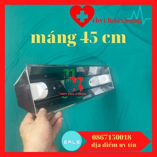 Máng Đèn Cực Tím Đèn Tia UV 45cm Diệt Khuẩn Không Khí-(Máng inox)
