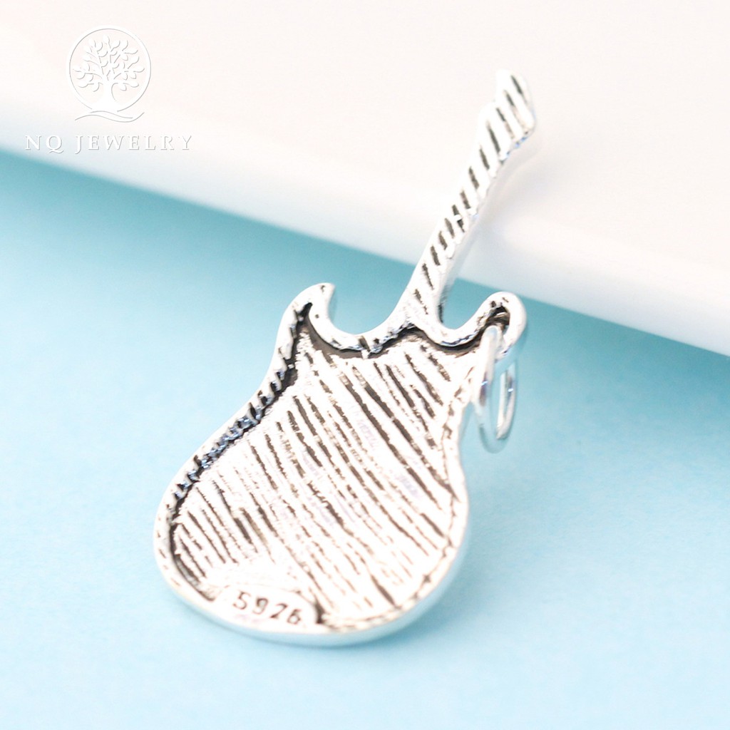 Charm bạc ghita treo - NQ Jewelry