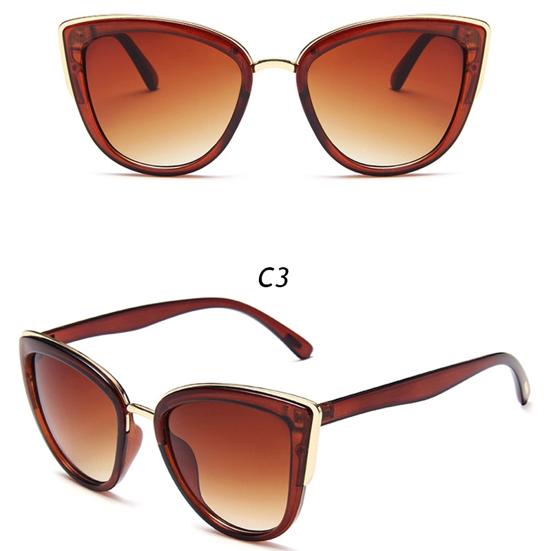 Kính Mát Mắt Mèo Chống Tia Uv Phong Cách Hàn Quốc Cho Nữ