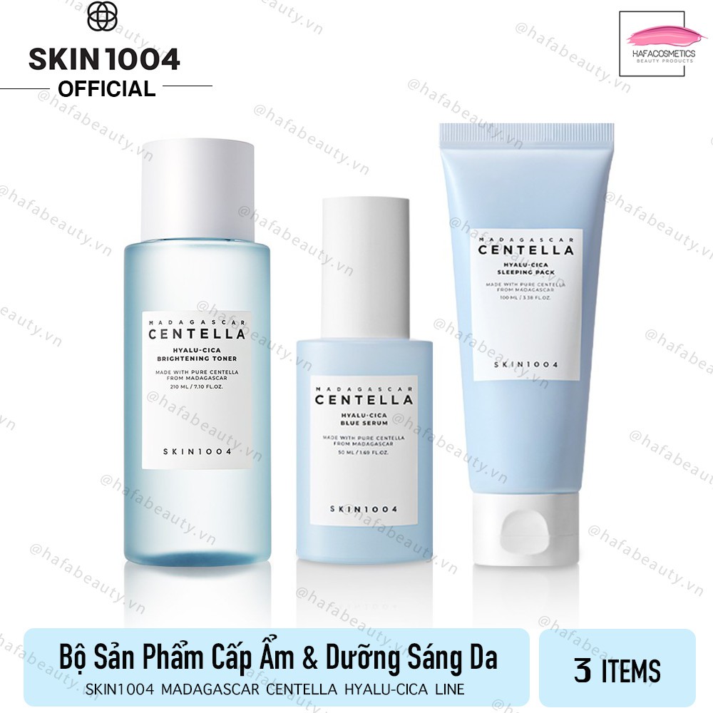 Bộ Sản Phẩm Dưỡng Ẩm, Làm Sáng Da Skin1004 Madagascar Centella Hyalu-Cica (Toner, Serum, Sleeping Pack)