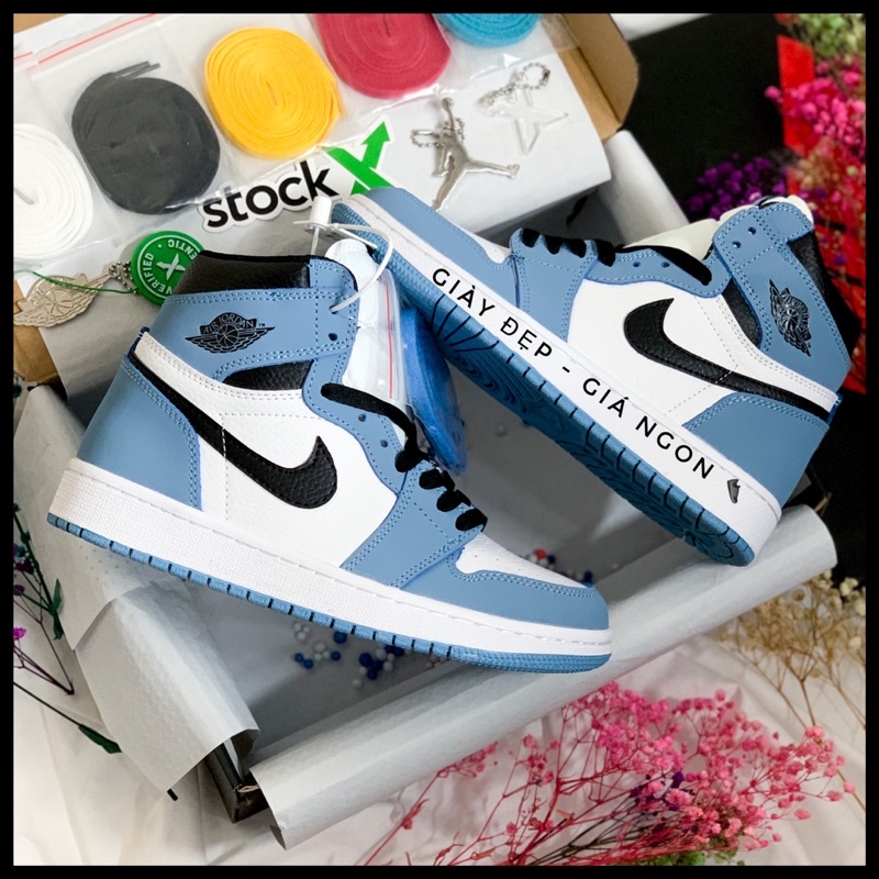 (Shop Giày Đẹp Giá Ngon) Giày Air Jordan 1 Retro High University Blue + full box bill