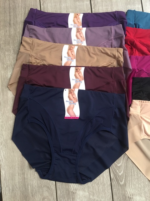 Quần lót nữ cạp cao bigsize thun lạnh loại 1 cao cấp thoáng khí ôm mông trơn từ 55-100kg Double T #5424