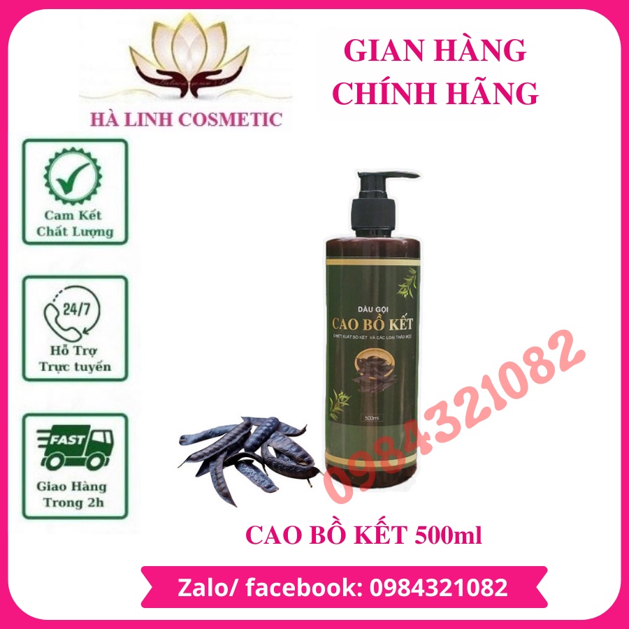 500ml Dầu gội đầu Cao Bồ Kết chống rụng tóc sạch gàu đen óng ả