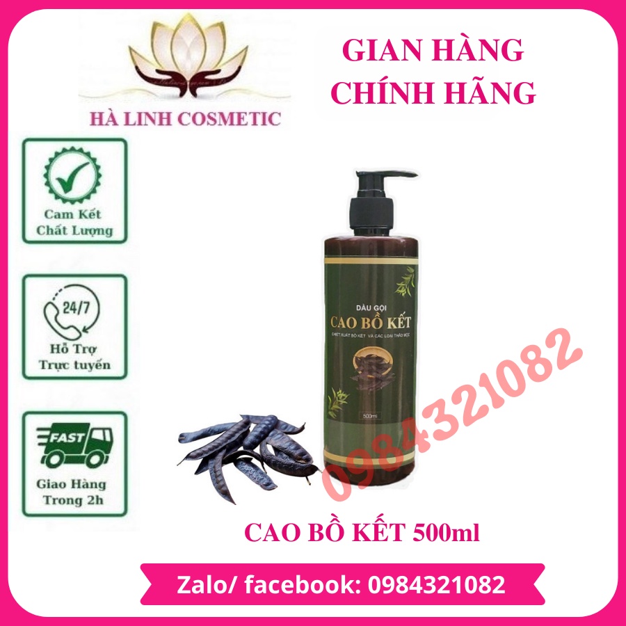 500ml Dầu gội đầu cao Bồ kết thảo dược cô đặc 100% từ thiên nhiên cực thơm