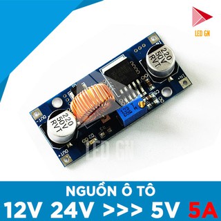Nguồn Ô TÔ 5A - Chuyển Đổi Điện ẮC-QUY 12V 24V về 5V 5A