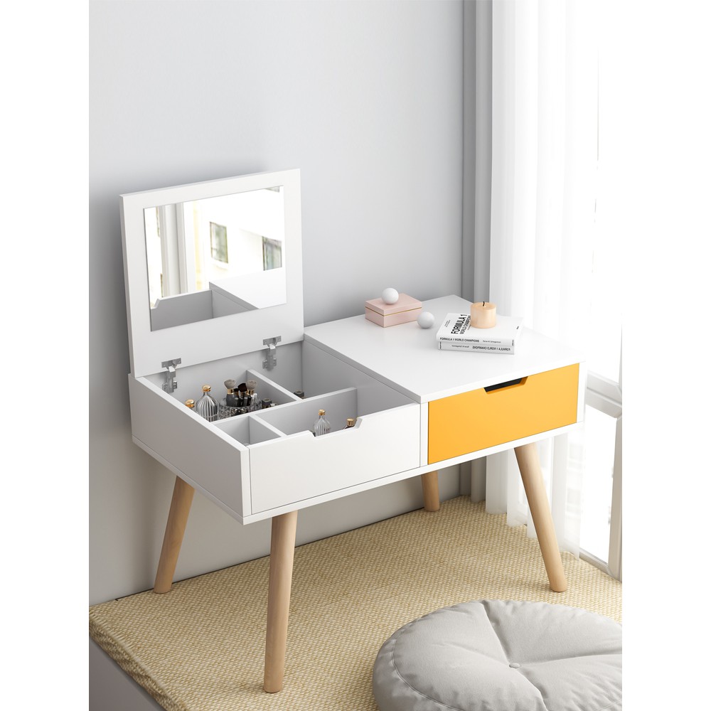 Bàn trang điểm mini ngồi bệt có kèm gương thiết kế độc đáo nhỏ gọn FNL-92 | BigBuy360 - bigbuy360.vn