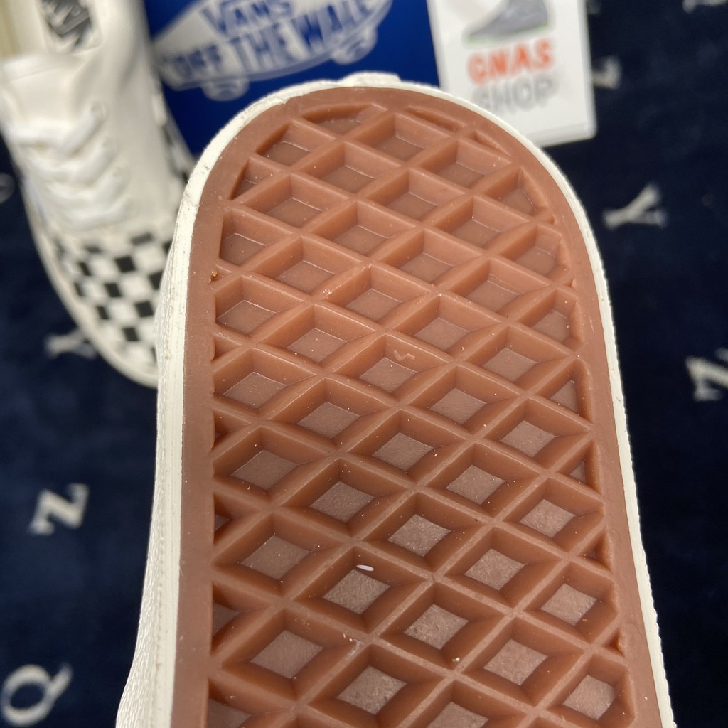 Giày thể thao nữ nam trắng đen đẹp - họa tiết caro