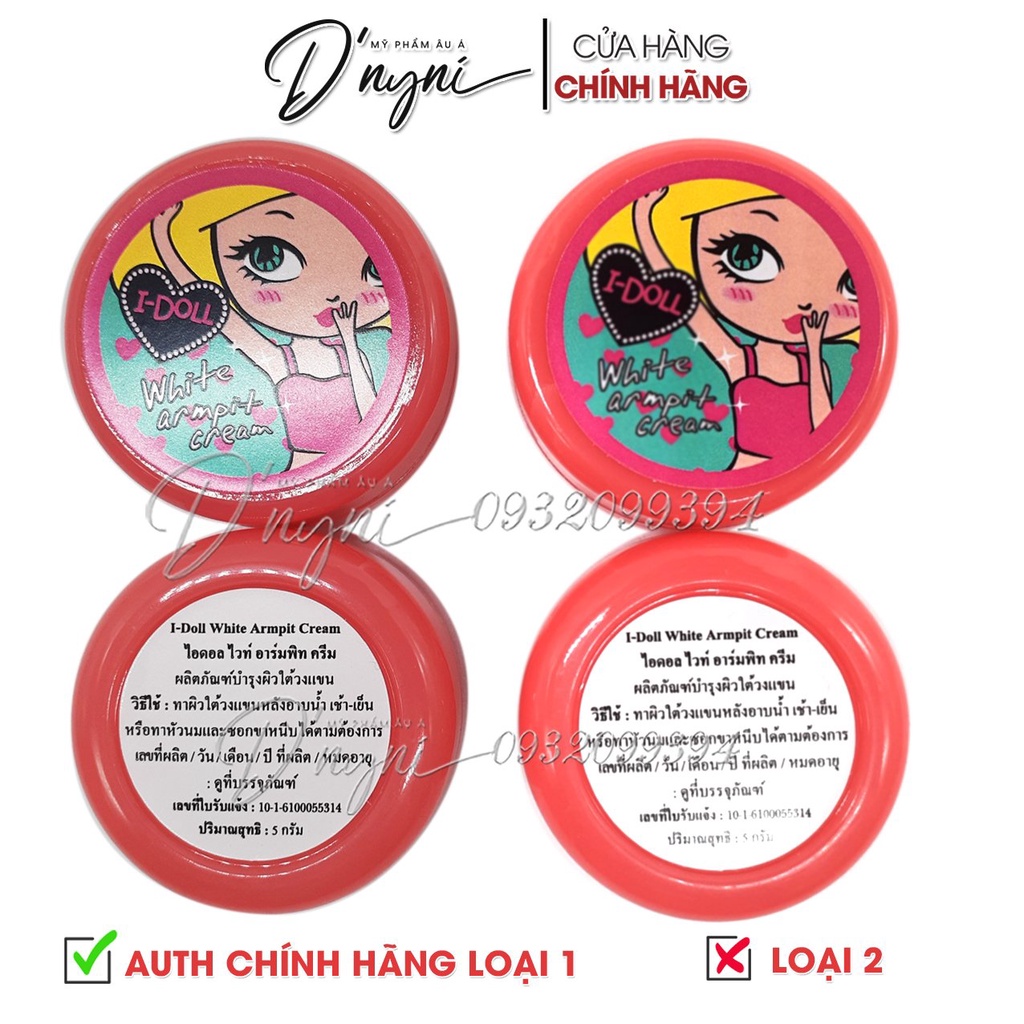 Kem Dưỡng Thâm Nách Trắng Da I-Doll White Armpit Cream 5g Thái Lan