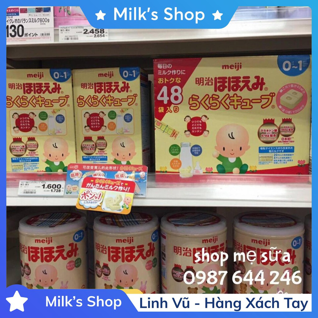 Sữa Meiji 0-1 (Mẫu Mới 2018) Hàng Xách Tay (đủ bill) - Sữa công thức 0-24 tháng tuổi